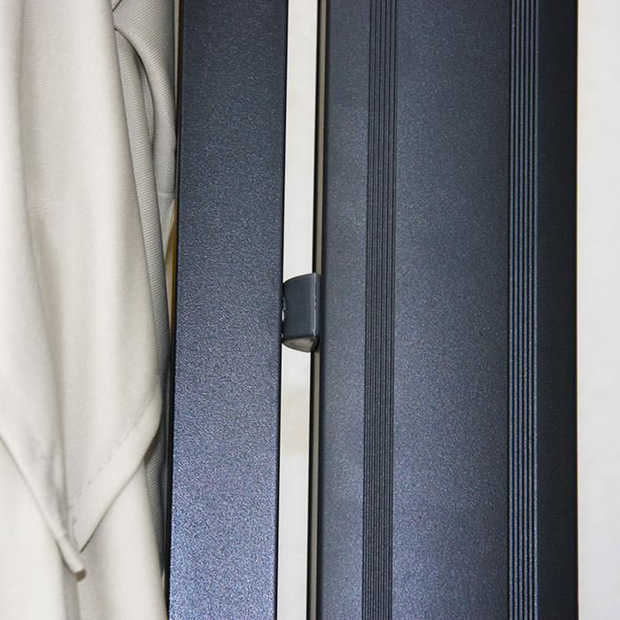 Immagine prodotto Mendler Ombrello semaforo Gastronomia, 3x4m (Ø5m) Poliestere Alu/Acciaio 26kg - grigio crema senza