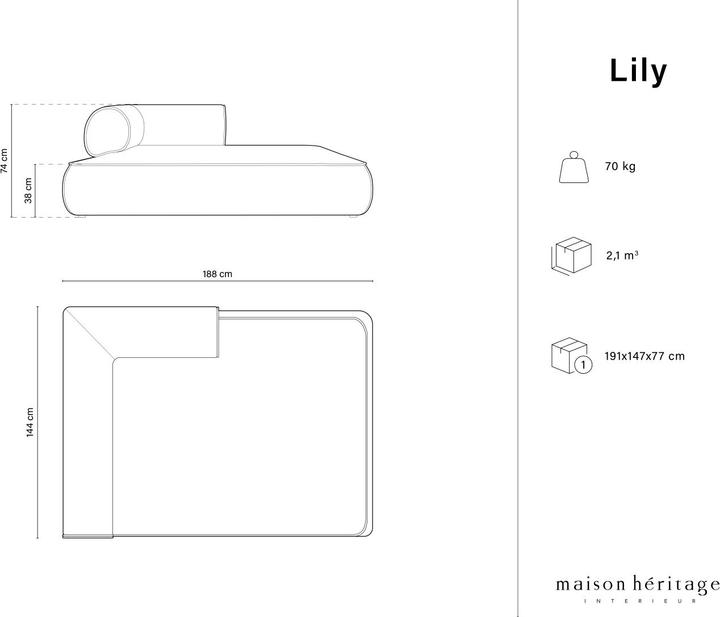 Actual product image Maison Heritage Lily (Chaise longue)