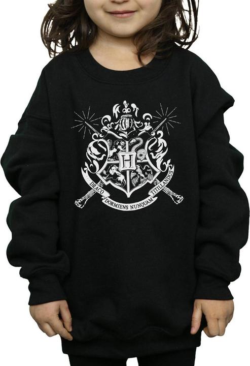 Actual product image Girls Hogwarts Crest Wands Sweatshirt (128)