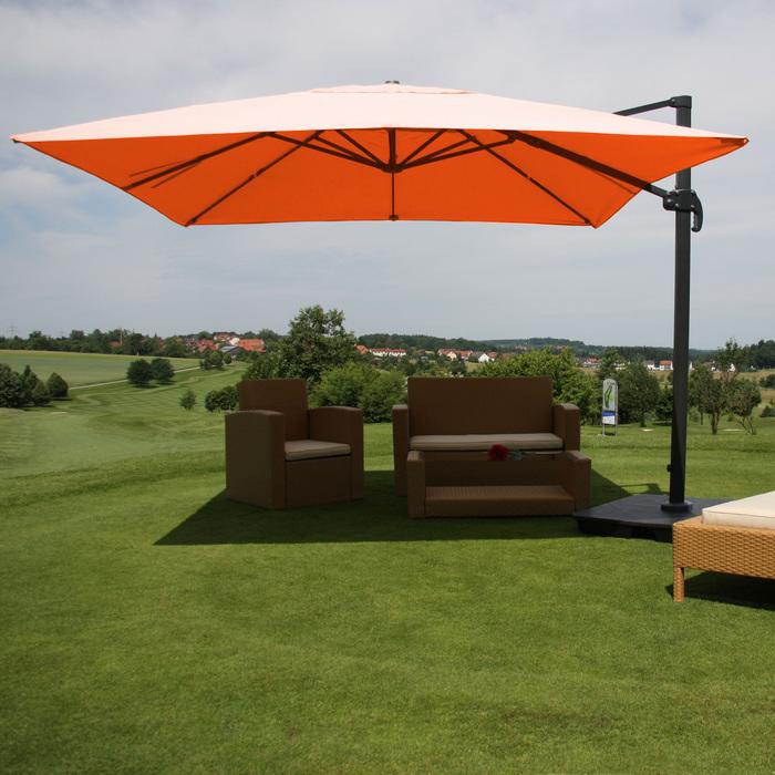 Immagine prodotto Mendler Ombrello semaforo Gastronomia, ombrellone 3x3m (Ø4,24m) poliestere alluminio/acciaio 23kg (3 m)