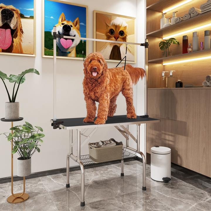 Immagine prodotto PawHut Tavolo per la rifinitura dei cani con barra regolabile (Cane)
