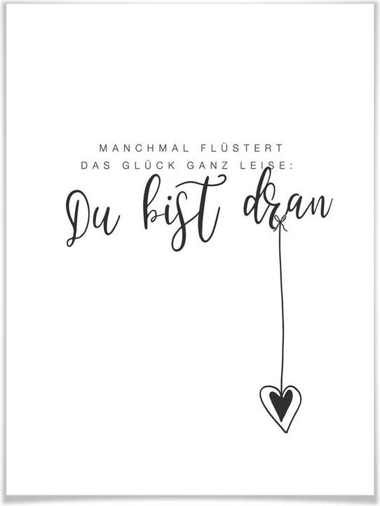 Immagine prodotto Trenddeko A volte la felicità sussurra molto dolcemente (30 x 40 cm)