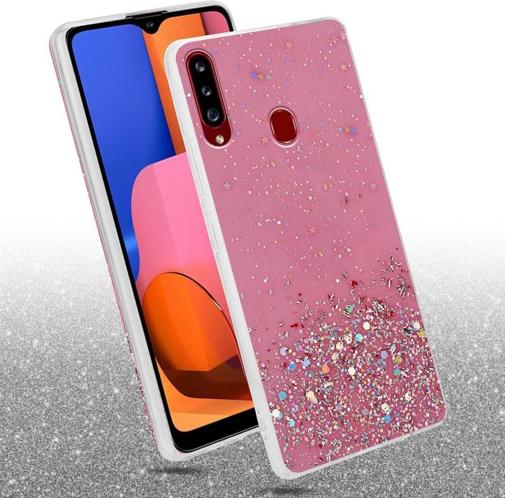 Actual product image Cadorabo TPU cover sparkling glitter (Samsung Galaxy A20s)