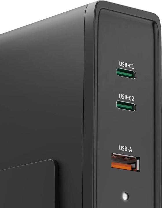 Immagine prodotto Hama Stazione di ricarica USB-C universale, GaN, 3 porte, Power Delivery (PD), 5-28V/140W (140 W)