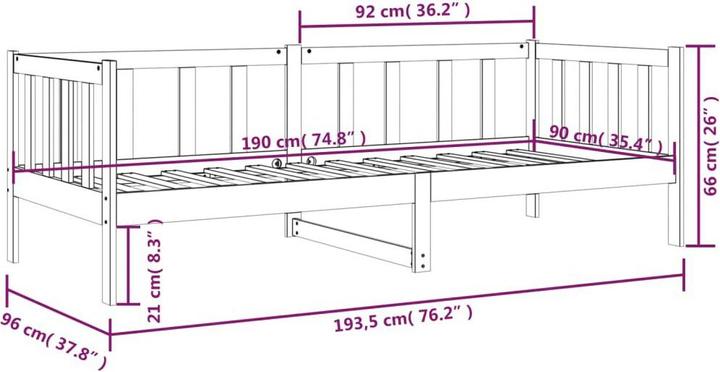 Actual product image VidaXL Reynolds (90 x 190 cm)