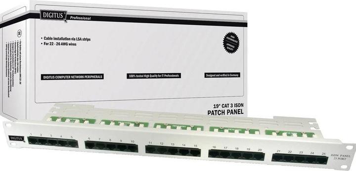 Produktbild Digitus 19 Zoll CAT 3 ISDN Panel 25 Port