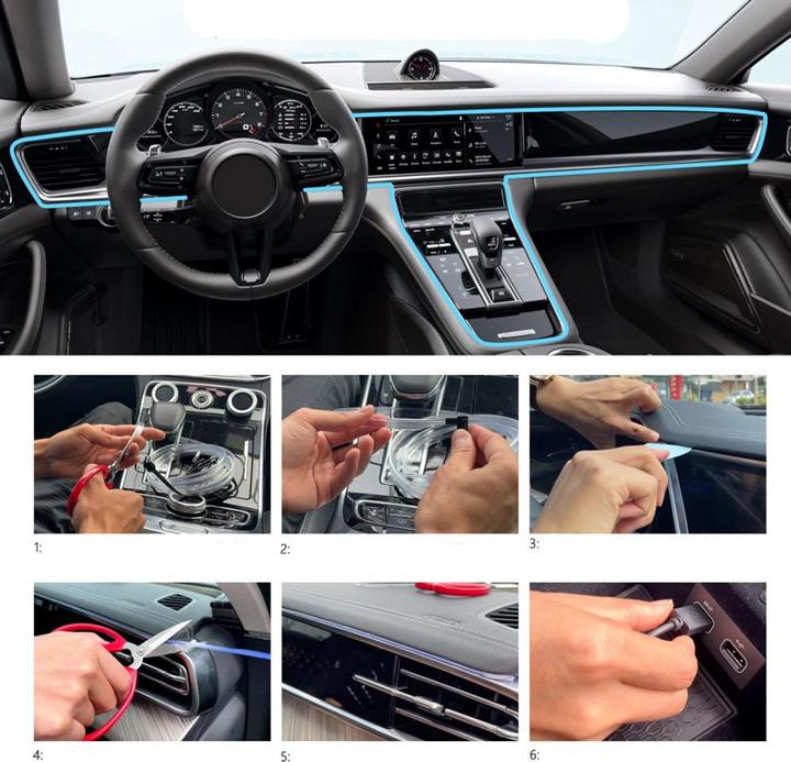 Immagine prodotto Werkstein Auto Lichtstreifen USB Innenraumbeleuchtung RGB Beleuchtung + Fernbedienung (5m) LED
