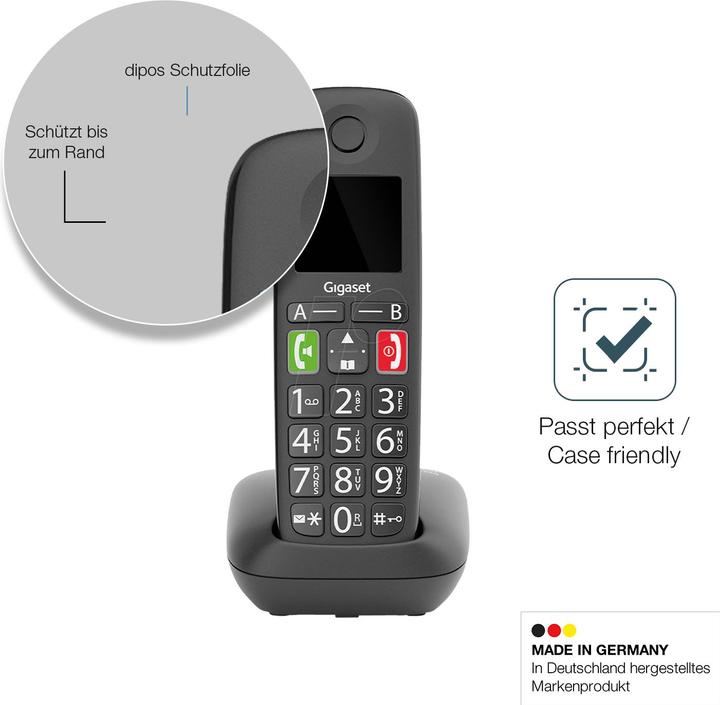 Produktbild Dipos Anti-Shock Displayschutz 9H (1 Stück, Gigaset GS290)