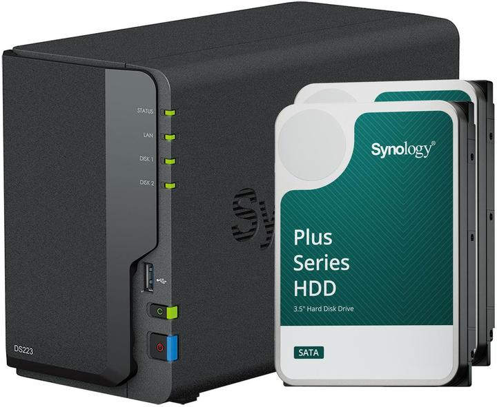 Immagine prodotto Synology DS223 (2 x 16 TB, Synology HAT 33xx)