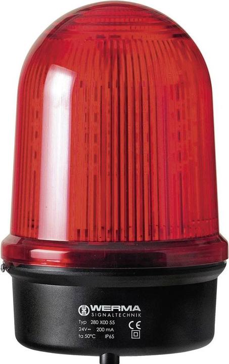 Actual product image Werma Signal technology Rotating beacon LED 280.120.68 280.120.68 Red Permanent light 230