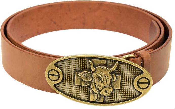 Actual product image Keller Fahnen Ledergürtel «Kuh» altgold 120 cm (120)