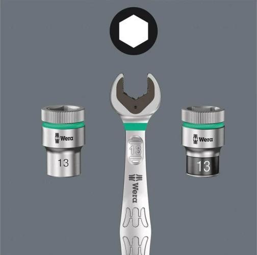 Actual product image Wera 8100 SA 6 Zyklop Speed Ratchet Set (13 mm, 11 mm, 12 mm, 10 mm)