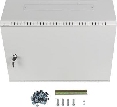 Produktbild Lanberg Nástěnná jednodílná skříň 19", 4U+3U/540x200, (dodávané složené), nízkoprofilová, plné dveř (10.86 HE, 19 Zoll Rack)