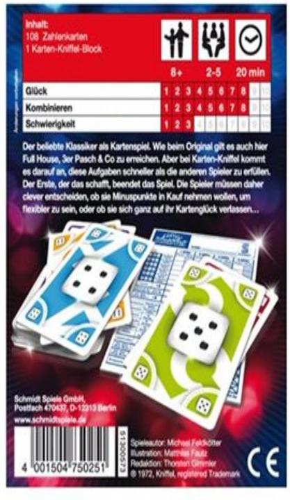 Produktbild Schmidt Spiele Karten-Kniffel (Deutsch)