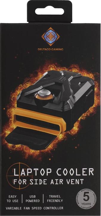 Actual product image Deltaco Air Cooler Laptop Cooler Fan (2000-3500 rpm, 17.35 CFM, 15-25 dB) (1 x)