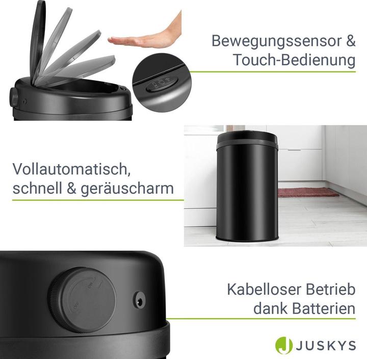Actual product image Juskys Automatic waste bin with sensor (30 l)