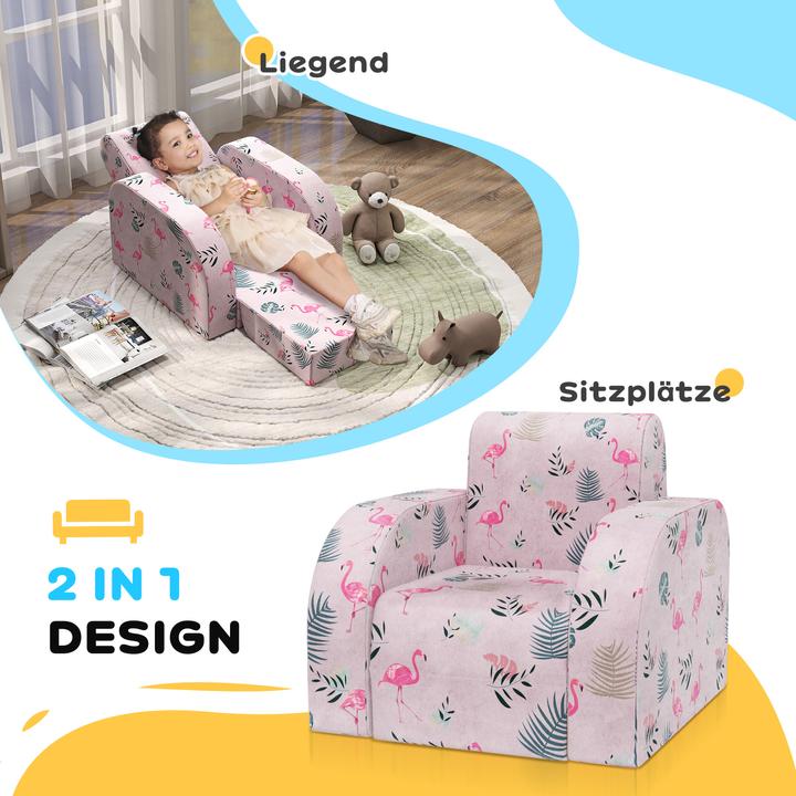 Produktbild Aiyaplay Kindersessel Schaumstoff, Polyester Rosa (Kindersessel)
