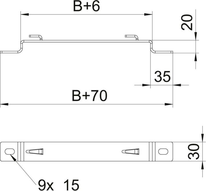 Actual product image OBO Bettermann OBO Wall bracket height 20 mm, width 300 mmgalvanised