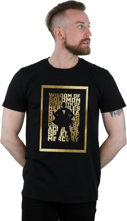 Actual product image Mens Shazam Gold Text T-Shirt (M)