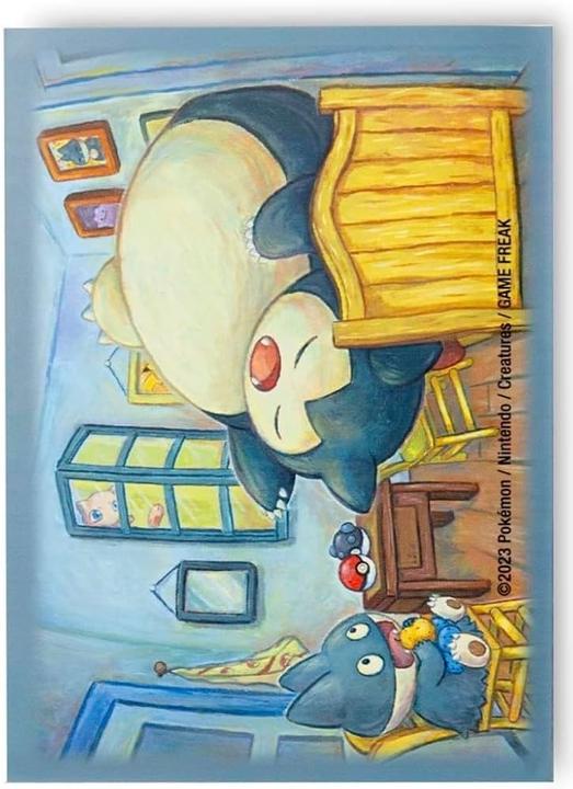 Actual product image Pokémon Pokemon Center Van Gogh Museum: Snorlax & Gombe Van Gogh's Bedroom Card Sleeves (65 Cards)