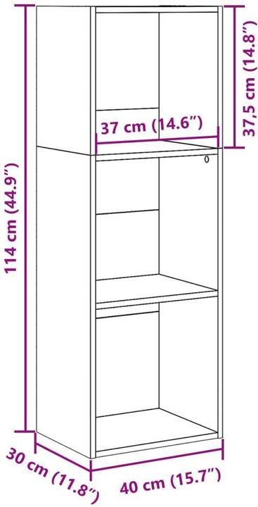 Image du produit VidaXL Bücherregal (40 x 30 x 114 cm)