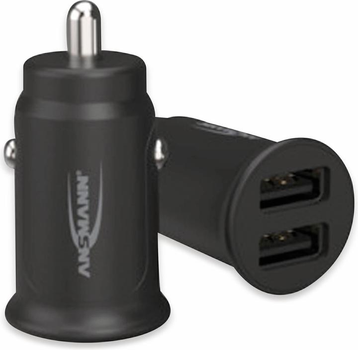 Produktbild Ansmann Ladegerät InCar Charger 12-24V DC/1000mA/12W/KFZ/2xUSB/5V bl