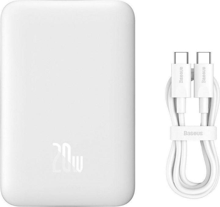 Actual product image Baseus Magnetic Powerbank, 10000mAh, 20W (white) (10000 mAh, 20 W, 20 Wh)
