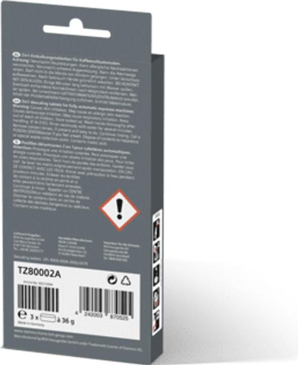 Produktbild Siemens Entkalkungstabletten TZ80002A