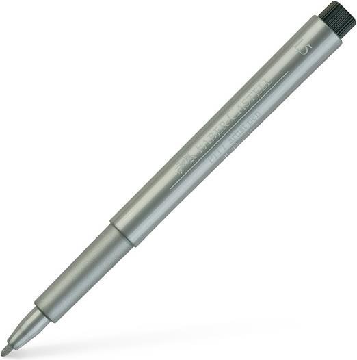 Actual product image Faber-Castell Pitt Artist Pen Metallic (Silver, 1 x)