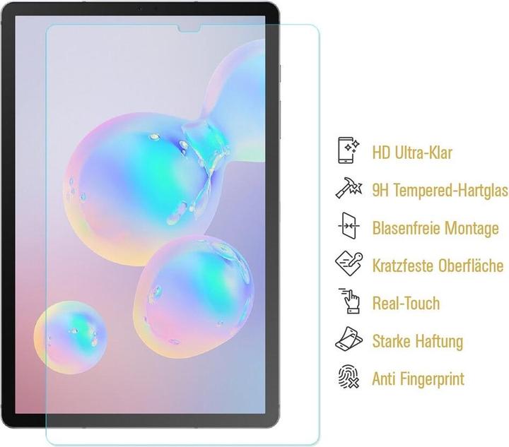 Produktbild Protectorking 2x echtes Tempered 9H Panzerhartglas 3D KLAR (2 Stück, Galaxy Tab S6)