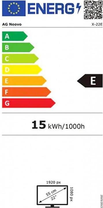 Etichetta energetica AG neovo X-22EW 22IN 1920X1080 FHD (1920 x 1080 pixel, 22")