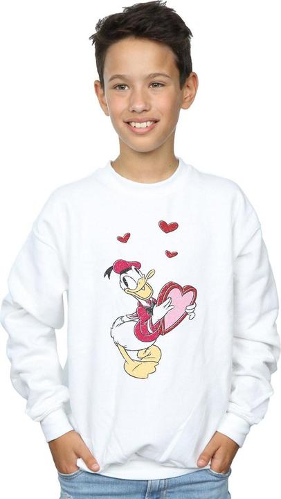 Actual product image Disney Boys Donald Duck Love Heart Sweatshirt (128)