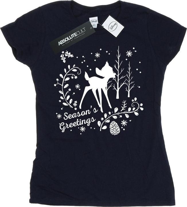 Immagine prodotto Disney Bambi Christmas Greetings Maglietta Donna (M)