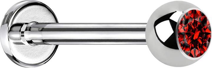 Produktbild Star Piercing Banane silber mit Kugel silber Kristall silber und grossem Herz Kristall silber (MessingTitan G23, Chirurgenstahl 316L)