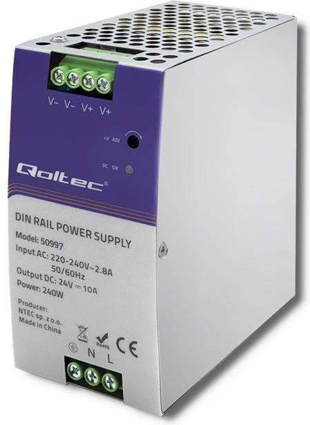 Produktbild Qoltec 50997 DIN rail power supply 240W