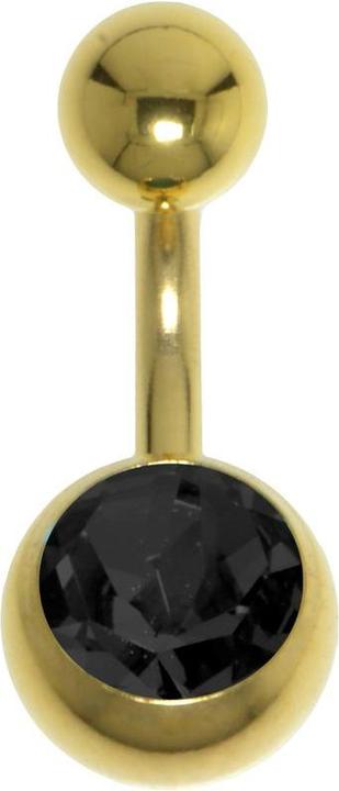 Produktbild Bijouteria Bauchpiercing (Chirurgenstahl 316L, Premium Kristall, PVD Beschichtung (goldfarbig))
