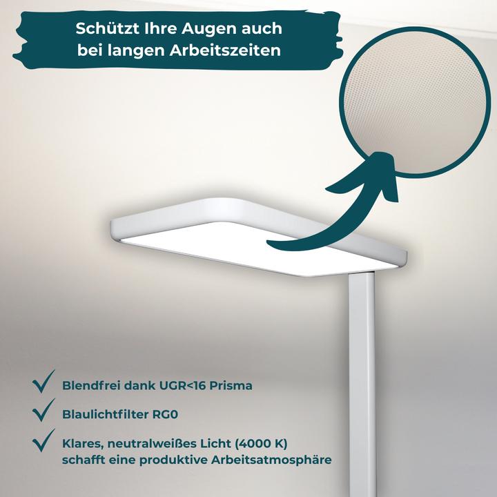 Produktbild Luxula LED Büro-Stehleuchte, Up/Down, weiss (7000 lm)
