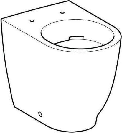 Actual product image Geberit Keramag / rimless low-level WC Acanto upright horizontal outlet white Keratec 500602018