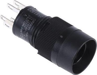 Actual product image Omron Industrial Automation Illuminated Push Button Switch, Latching, Panel Mount, 12mm Cutout, SPST, 250V ac, IP40