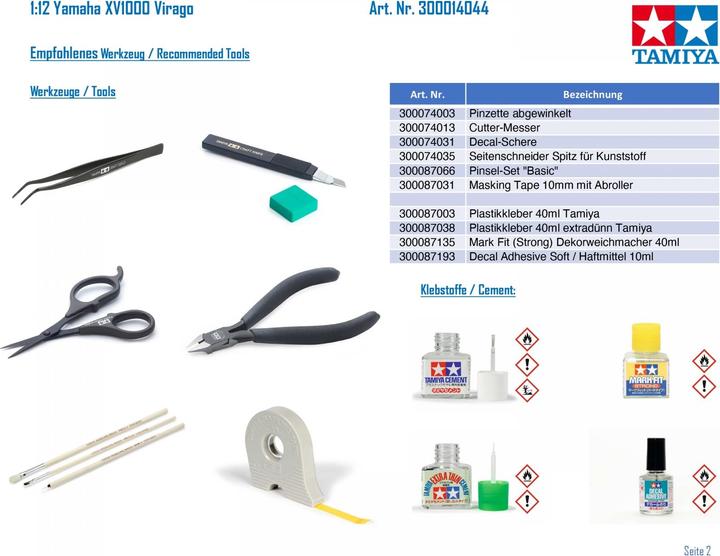 Actual product image Tamiya Yamaha Virago