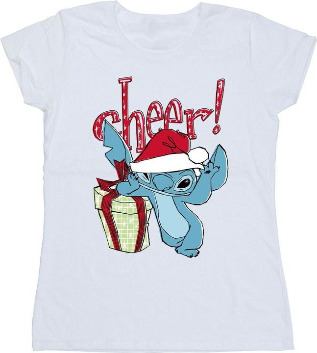 Actual product image Disney Womens/Ladies Lilo And Stitch Cheer Cotton T-Shirt (S)