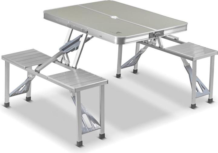 Stahlwerk Camping table with chairs Folding aluminum folding table set