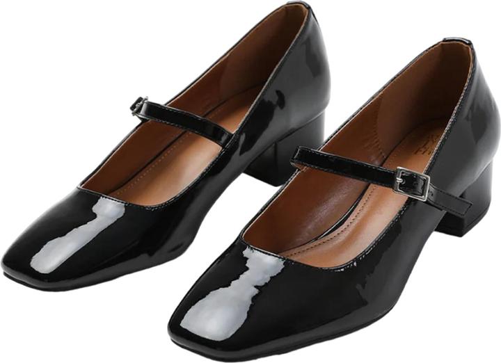 Actual product image Where's That From Womens/Ladies Oslo Single Strap Square Toe Low Block Heel Court Shoes (37)