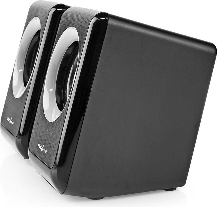 Actual product image Nedis PC loudspeaker 2.0 18 W Connections - Input: USB A plug / 1x 3.5 mm Power supply via
