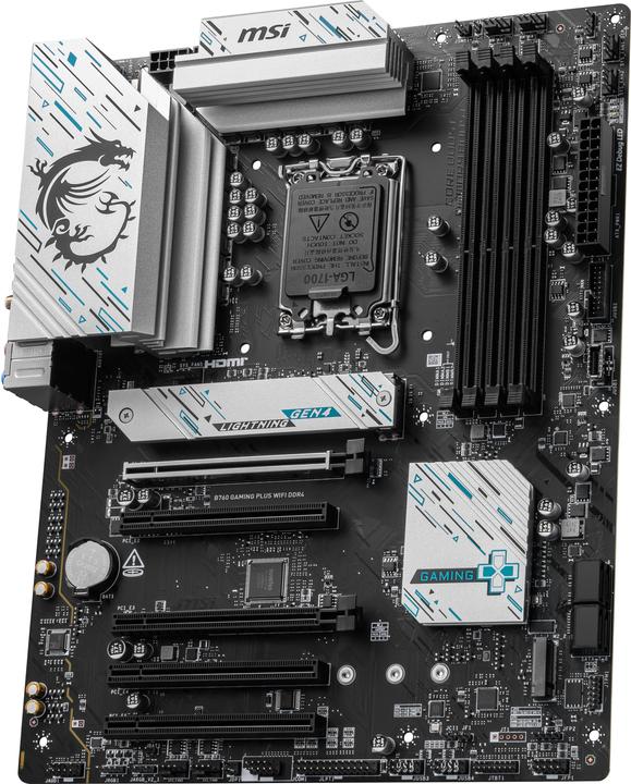 Produktbild MSI B760 GAMING PLUS WIFI DDR4 (LGA 1700, Intel B760, ATX)