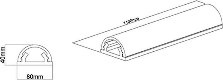 Produktbild Multibrackets Aluminium Kabelkanäle (Kabelkanal, 110 cm)