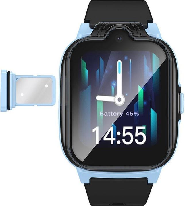 Actual product image Hoco Headphone with microphone smartwatch for kids with call function 4G Y104 blue (4G)
