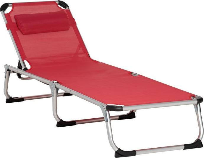 Image du produit Swisshandel24 Chaise longue de jardin Alu Chaise longue en tissu Chaise longue de relaxation réglable en 5 (165 cm)