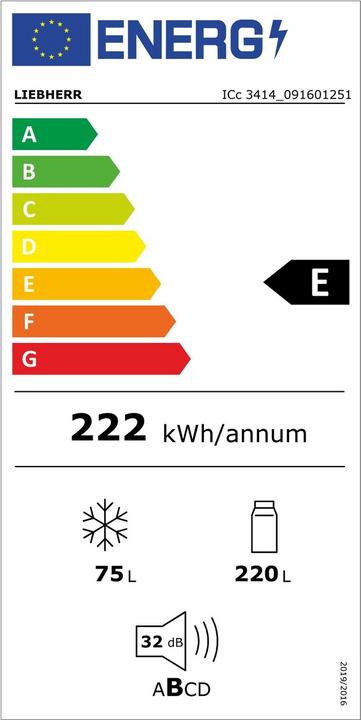 Energy Label Liebherr Liebherr-Kühl-Gefrierkombination-ICc 3414-26-091601251