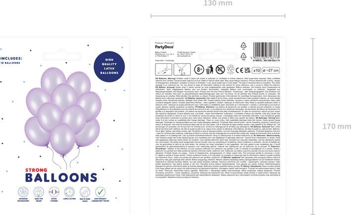 Image du produit Partydeco Ballons Lilas métallisés